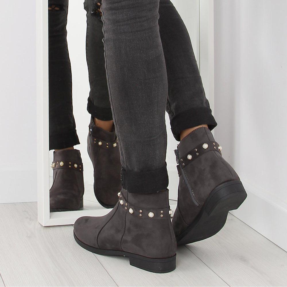 grey ankle boots uk