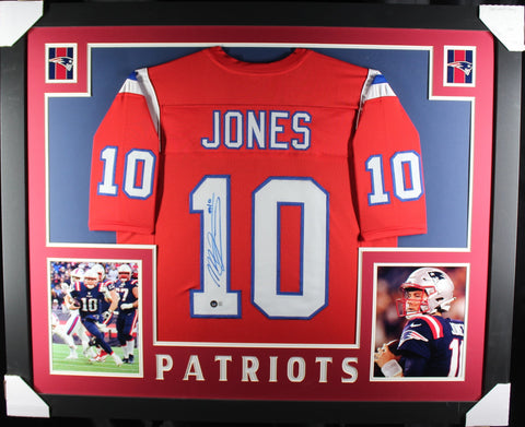 Mac Jones Autograph Patriots Jersey Game Day Blue 32×40, 50% OFF