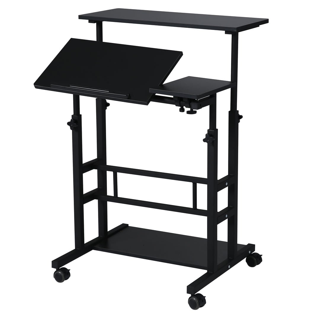 Unicoo Height Adjustable Sit Stand Workstation Mobile Standing