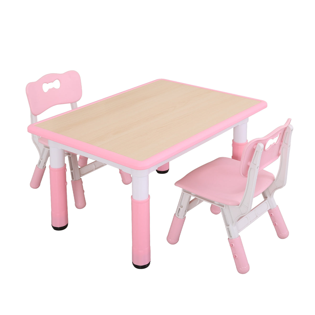 UNICOO - Kids Study Table and Chairs Set, Height Adjustable Plastic Ch ...