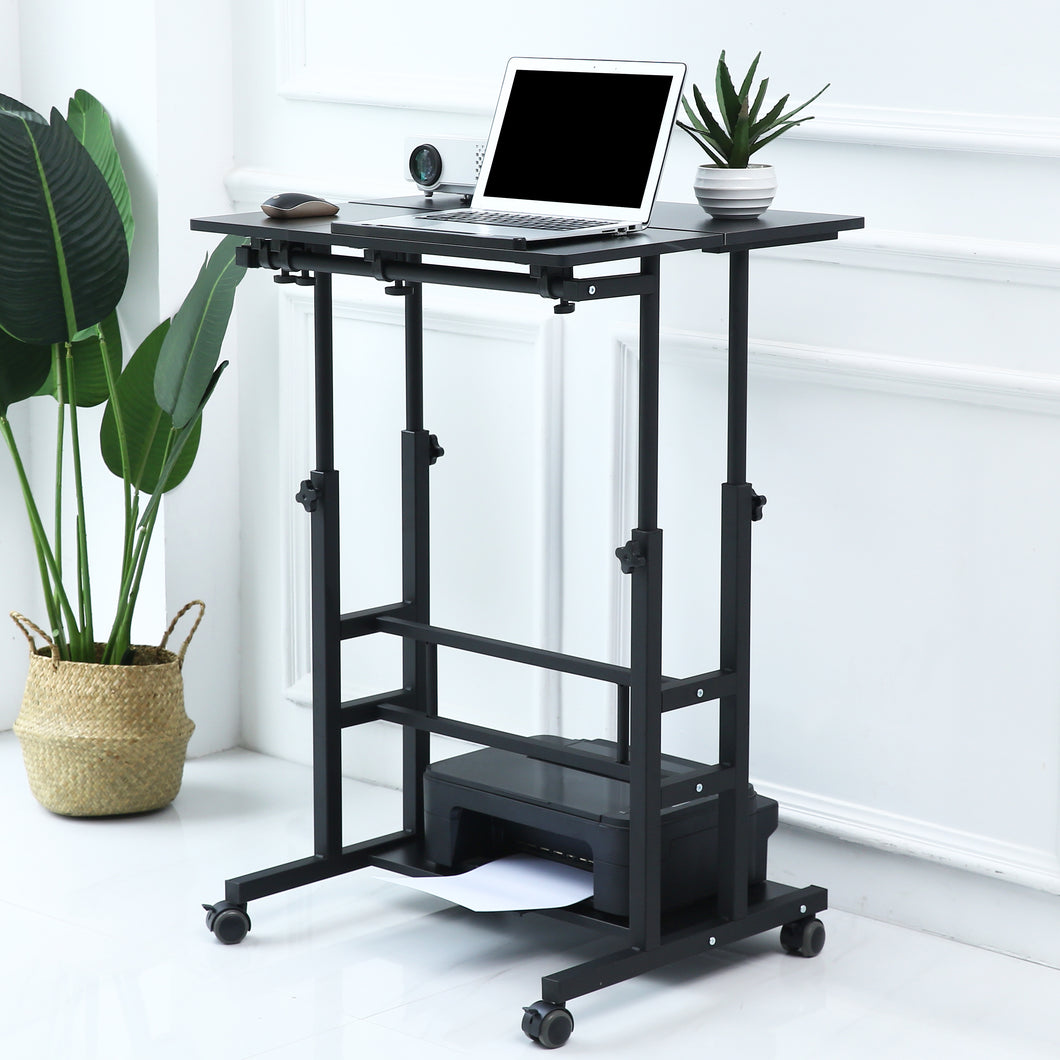 Unicoo Height Adjustable Sit Stand Workstation Mobile Standing