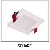 CANLESS RECESSED LIGHTS SQUARE TRIM