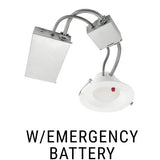 COMMERCIAL CANLESS DOWNLIGHT WITH EMERGENCY BATTERY