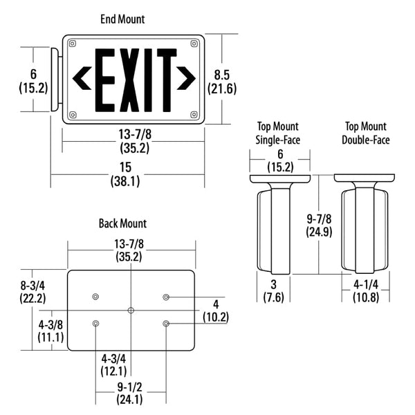 LITHONIA Extreme Fire Exit Signs (10) 56 avail