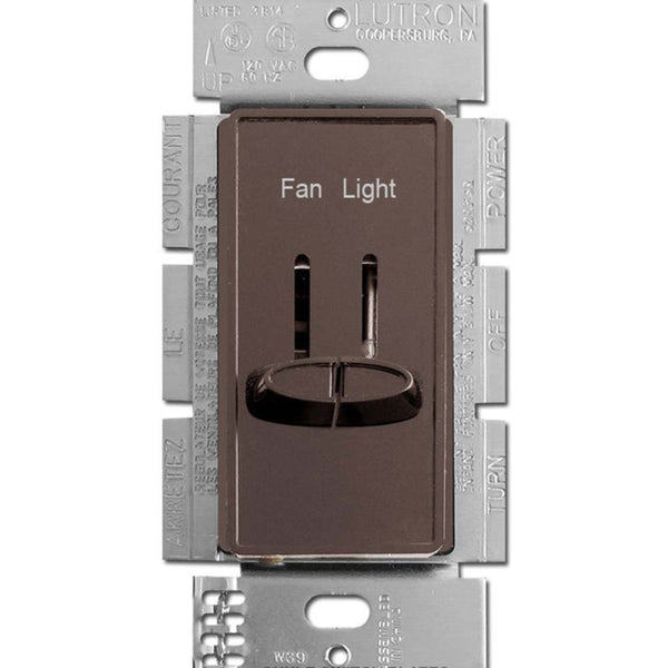 Lutron S2-LFSQ Skylark 1.5 Amp Single Pole Dual Slide Fan Control And Dimmer