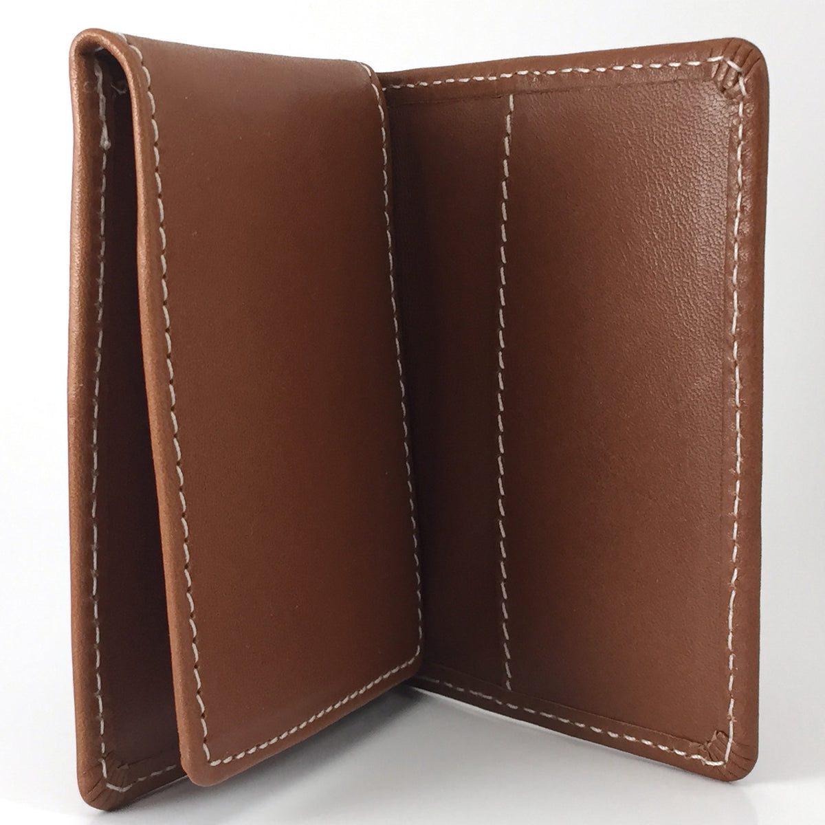 Leather Three Fold Card Wallet Tan | Atomic Goods
