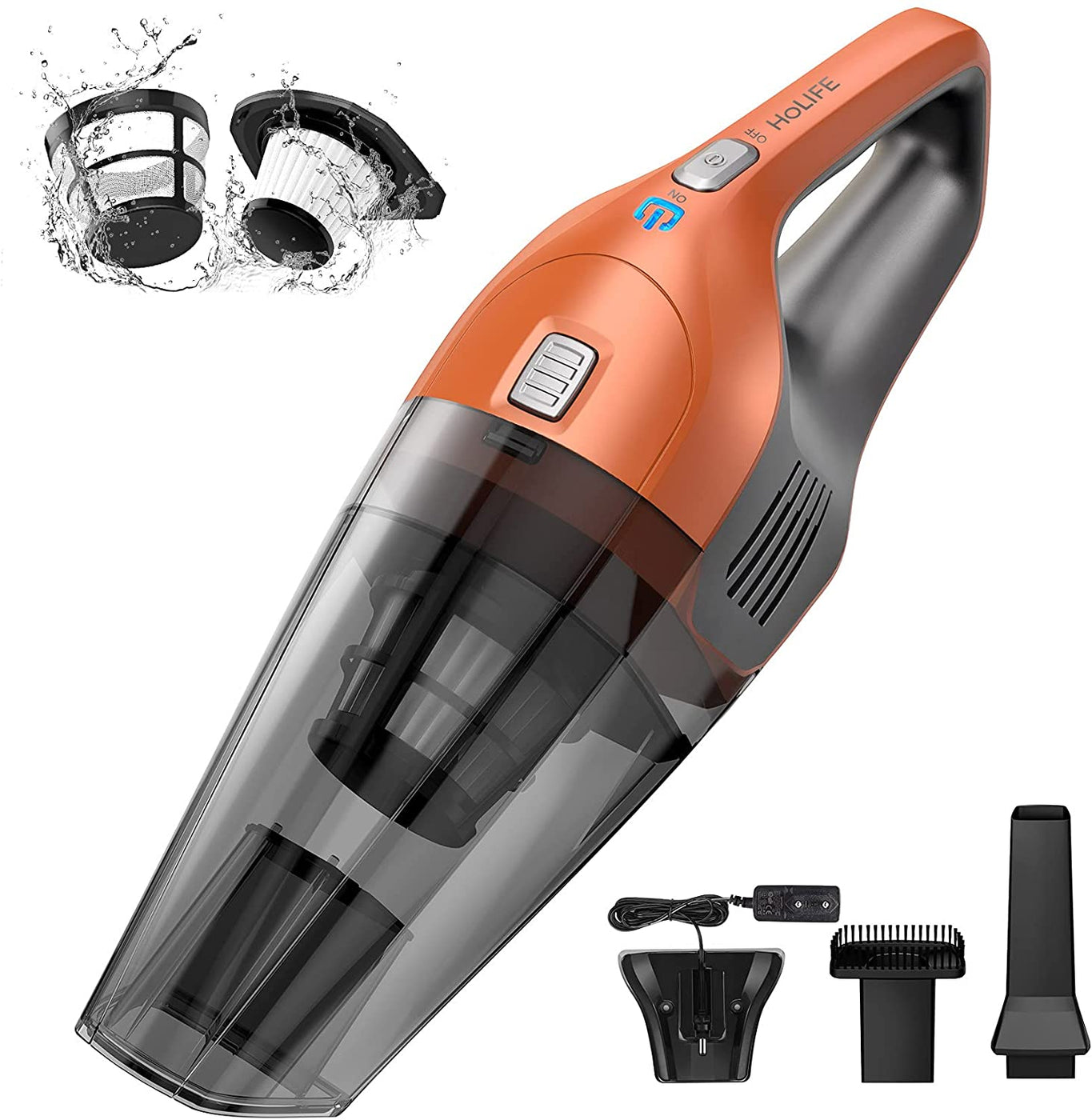 Holife HLHM218BEUS HLHM218BWUS, Hand Cyclonic Suction, Handheld Vacuum