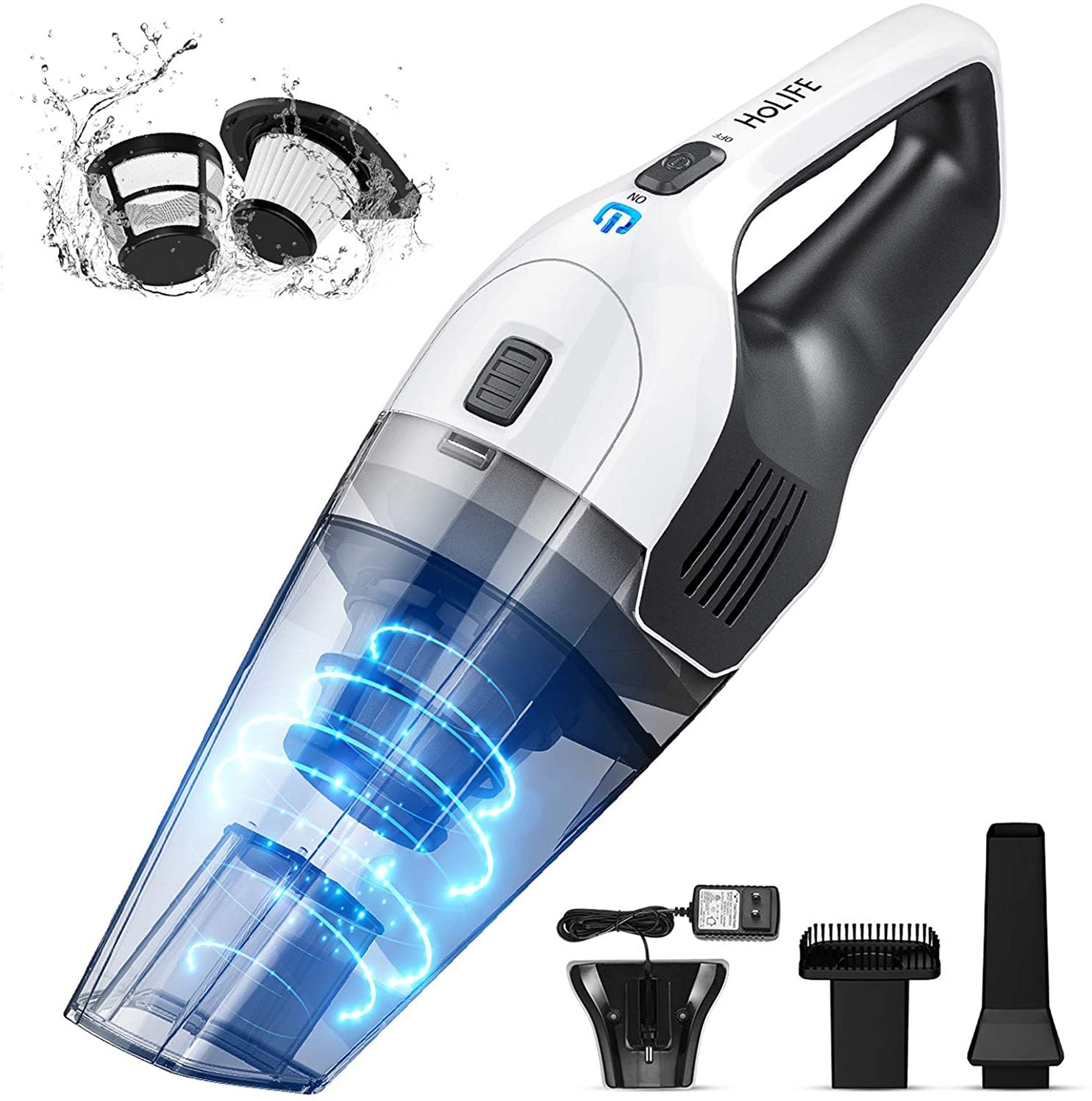 Holife Handheld Vacuum Cleaner, 5.5KPA Powerful Hand Vacuum Cordless