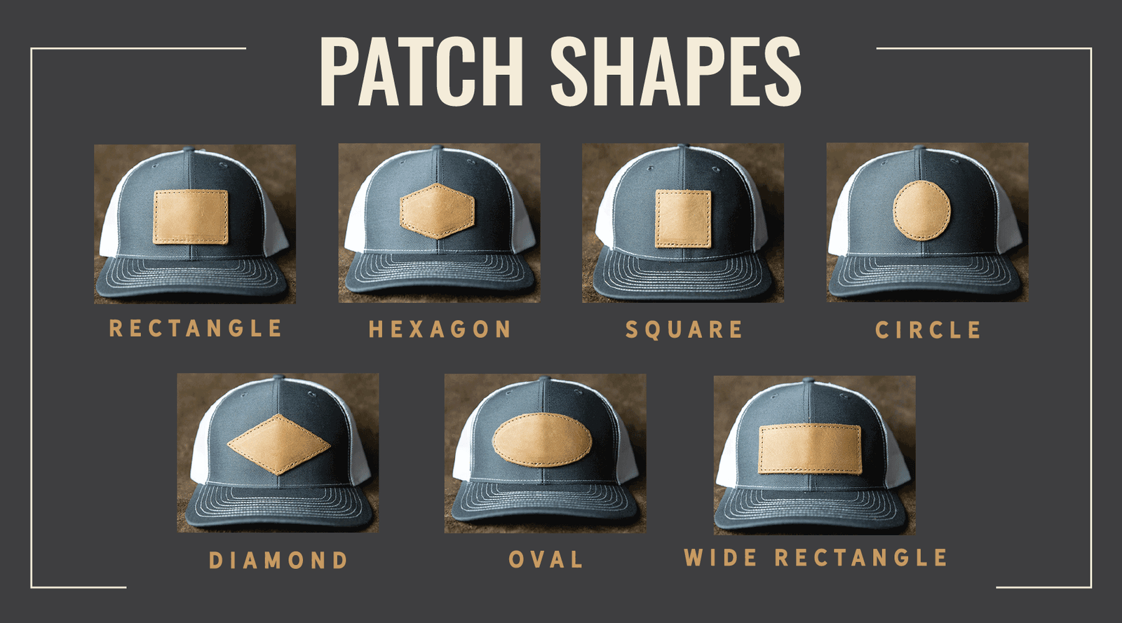 Leather Patch Hat Shapes SVG