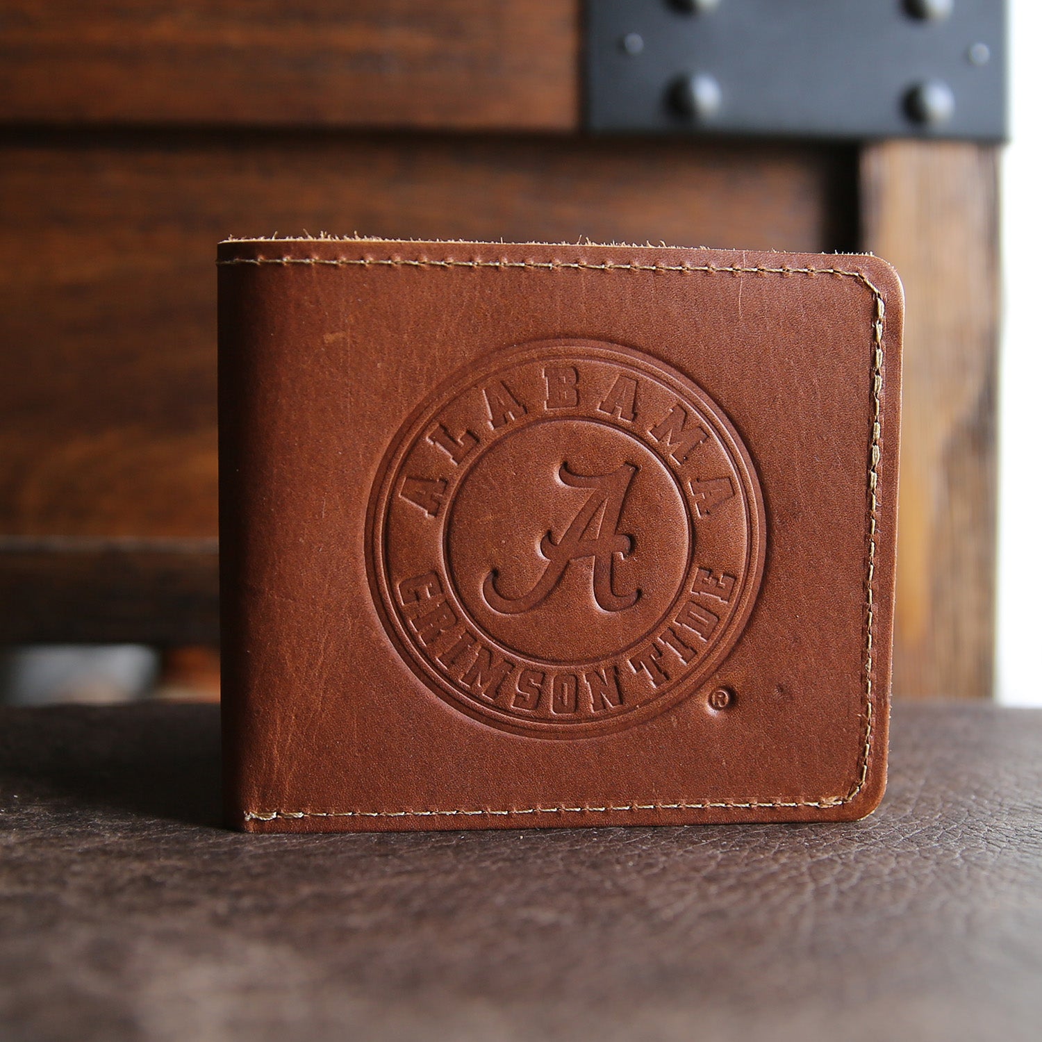 Personalized Mens Bifold Wallet - The Big Dixie - Leather Wallet, Brownat Holtz Leather