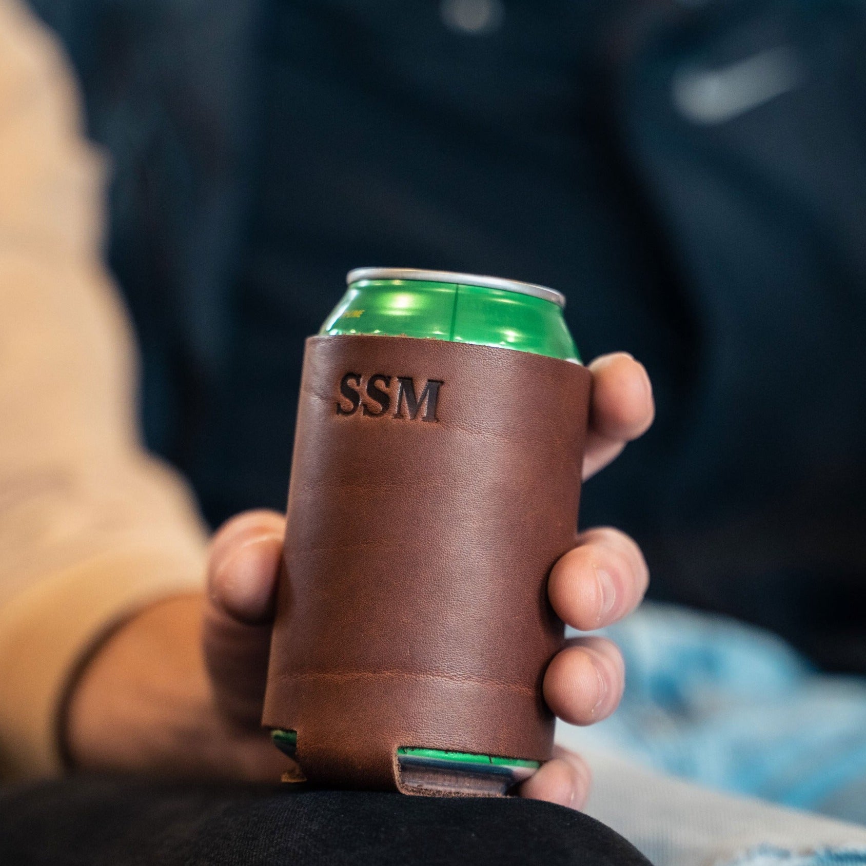 Campaign Leather Slim Can Koozie