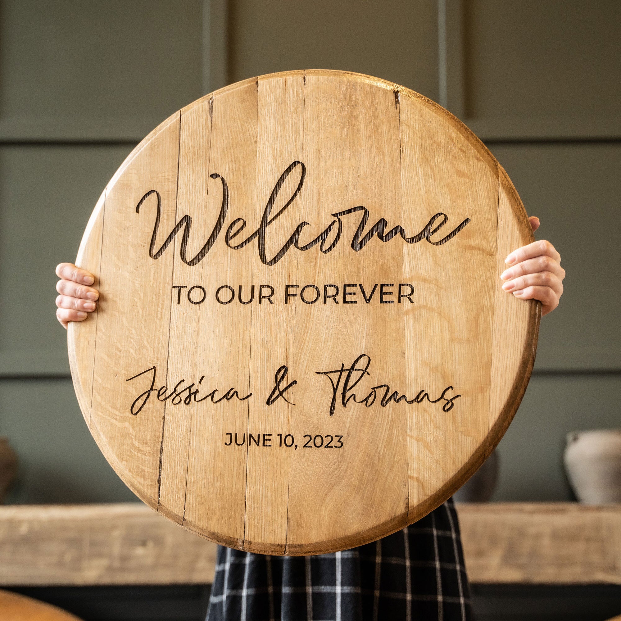 Personalized Wedding Sign - Carved Wooden Guestbook - Wedding Guestbook  Alternative