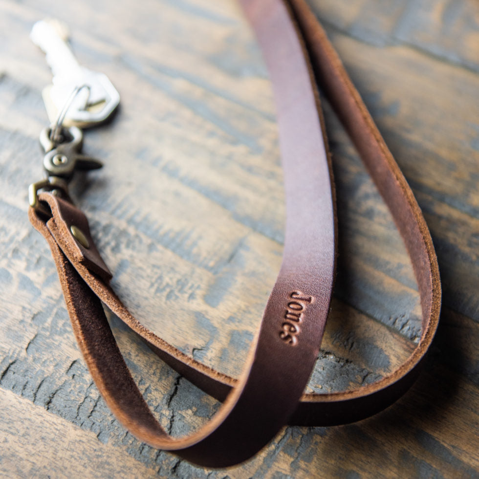 The Producer – Personalized Fine Leather Lanyard – With Swivel Clip - Leather