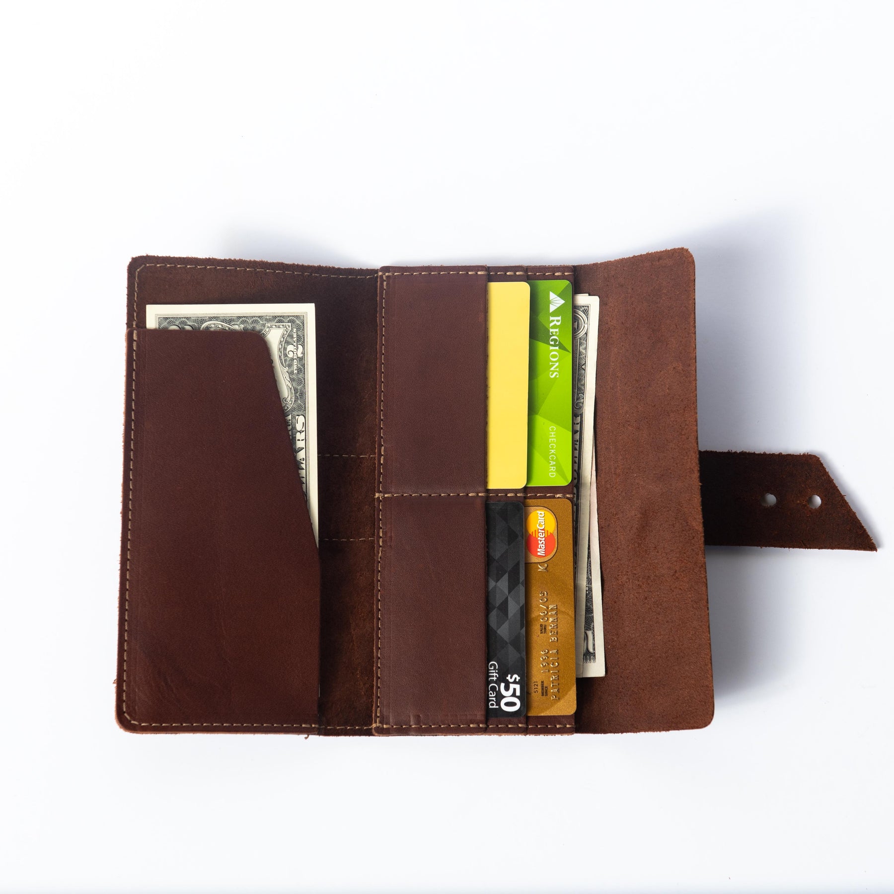 custom leather checkbook wallet