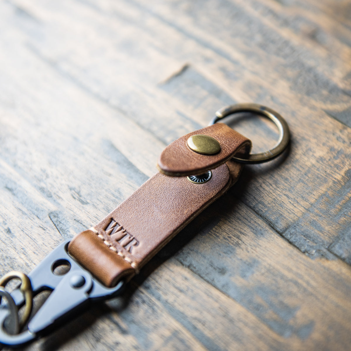 Personalized Leather Keychain Key Chain Ring - The Henry – Holtz Leather