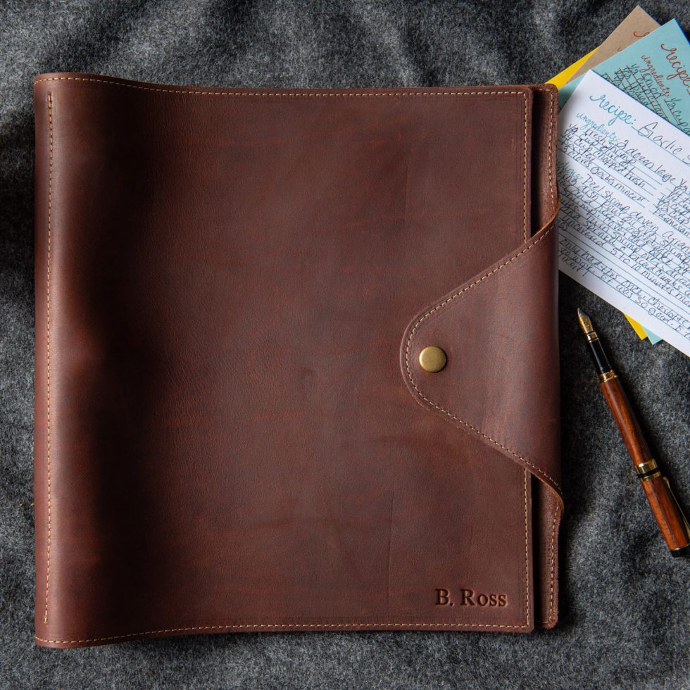 Custom Logo Leather 3 Ring Binder - The Langley - Holtz Leather