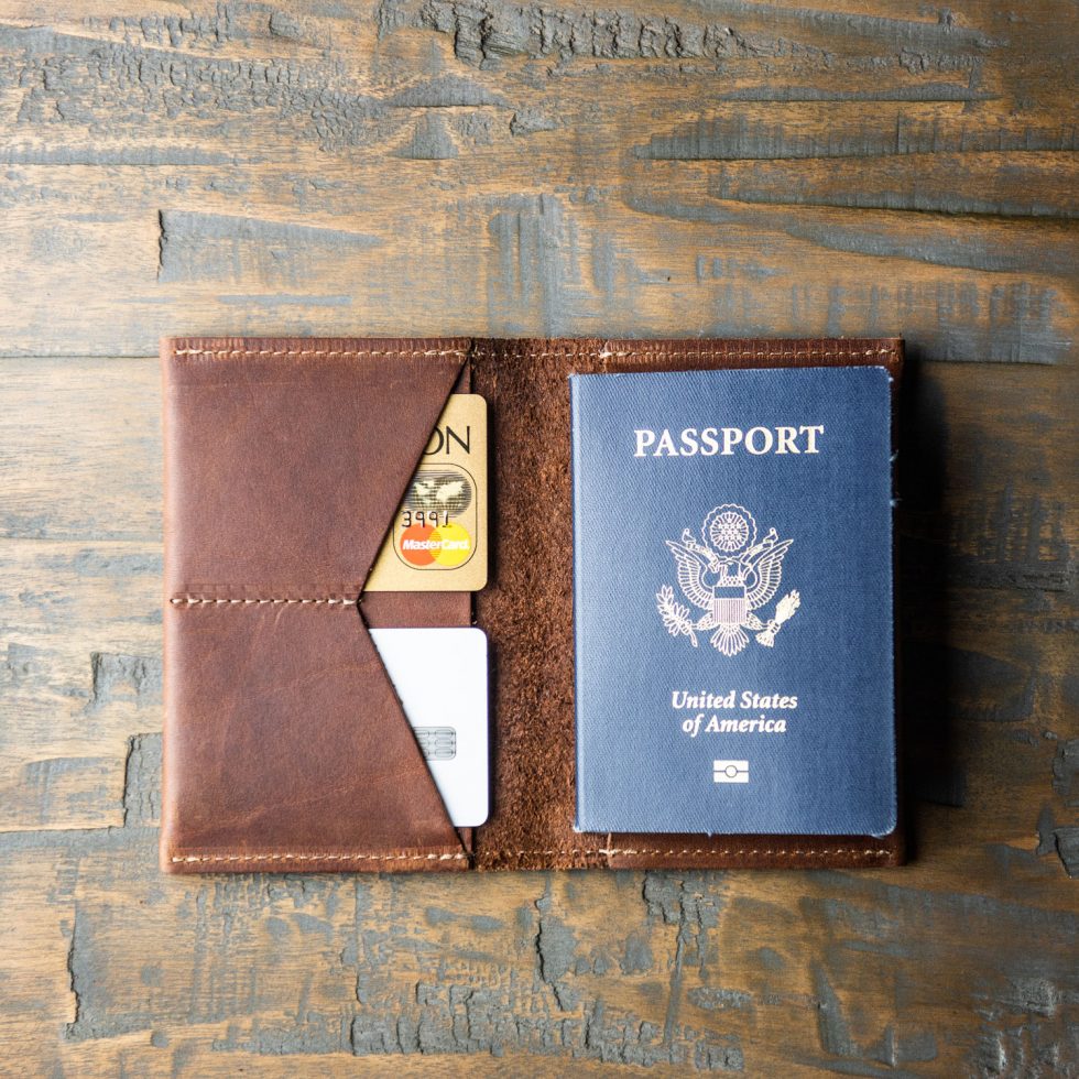 Custom Antic Leather Passport Cover, Zipped Bi-fold Passport Holder,  Personalized Passport Wallet, Travel Wallet, Secured Passport Bag 