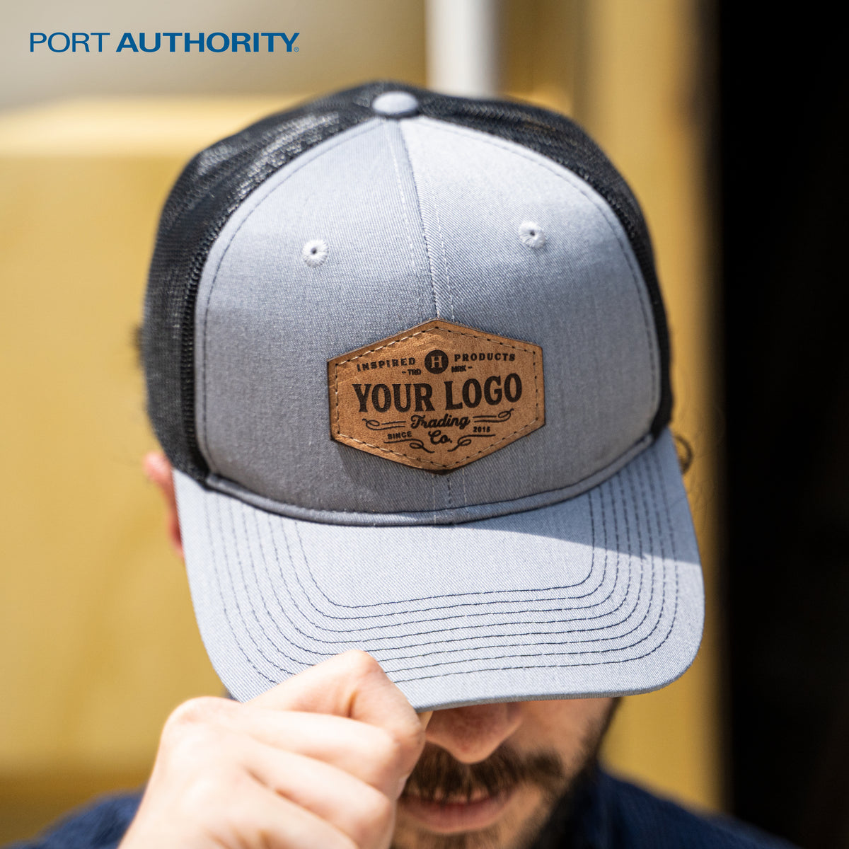 Custom Leather Patch Hat with Your Logo – KC Laser Co