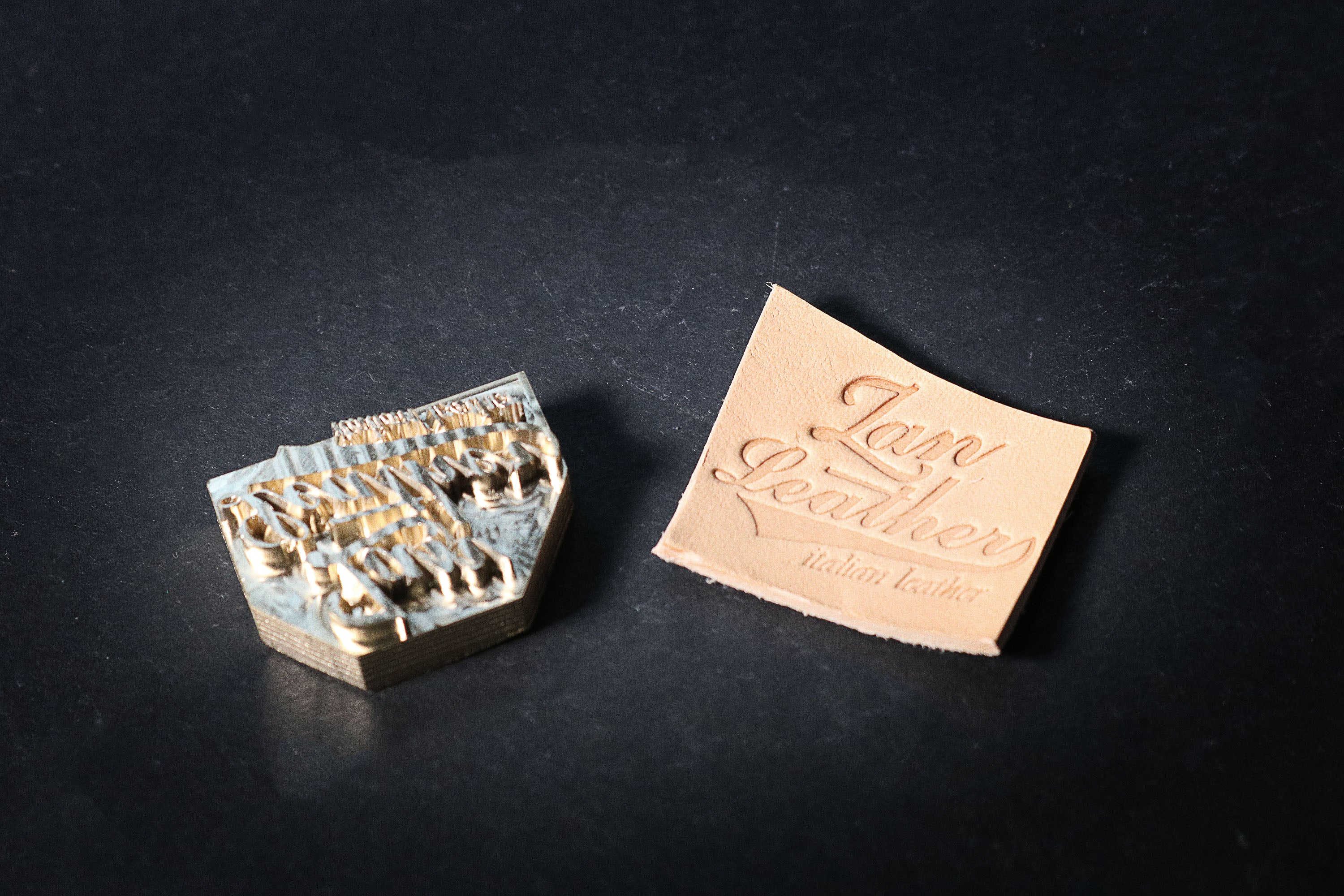 Custom leather stamps made from plain brass 