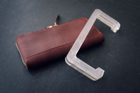 Zipper assembling acrylic mold for long wallet 