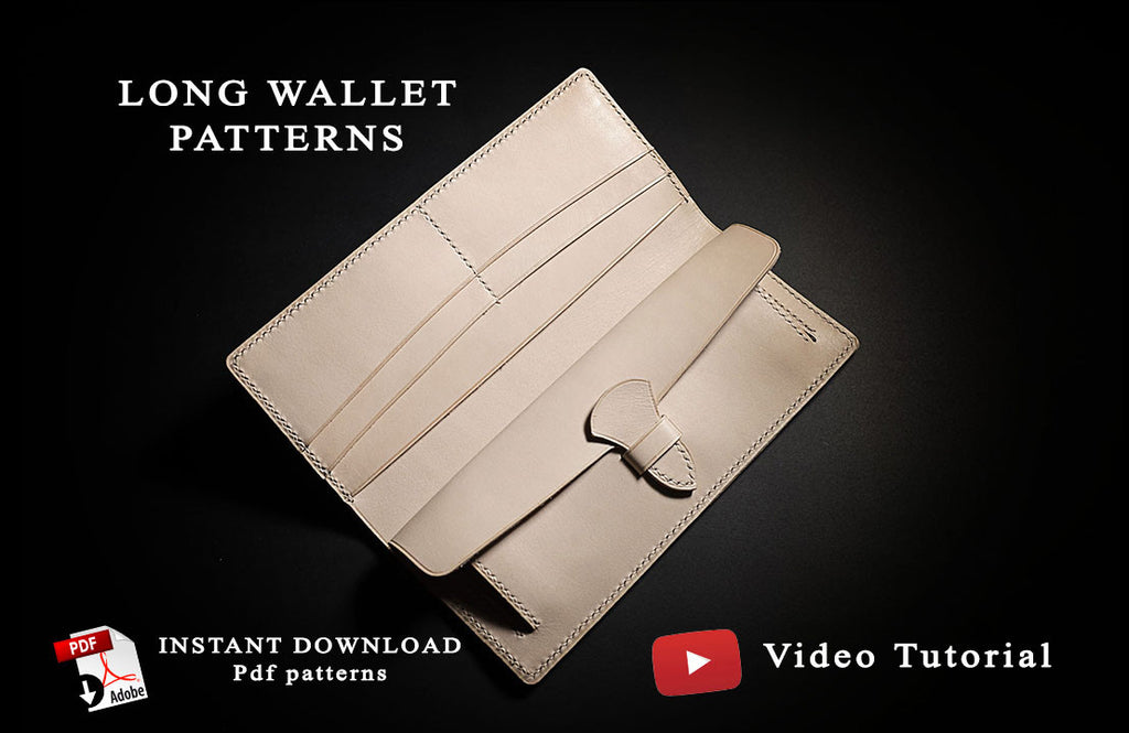 LONG WALLET II - PDF patterns + video tutorial – AM leathercraft