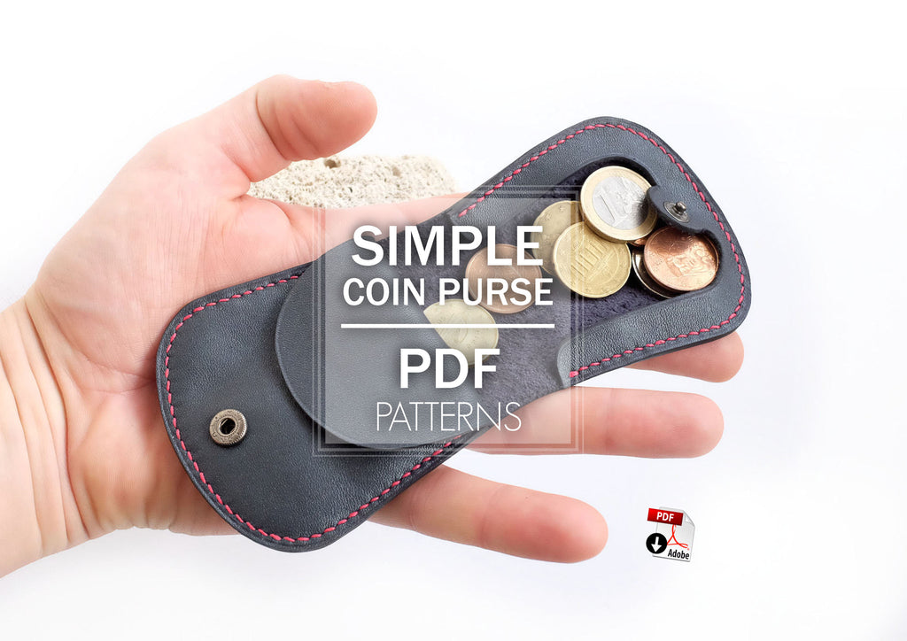 LEATHER COIN PURSE - PDF patterns – AM leathercraft