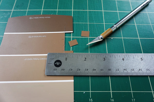 Social Crafts DIY Tutorial - Paint Swatch Christmas Tree Greeting Cards