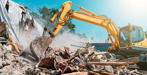 Image of rubble being removed