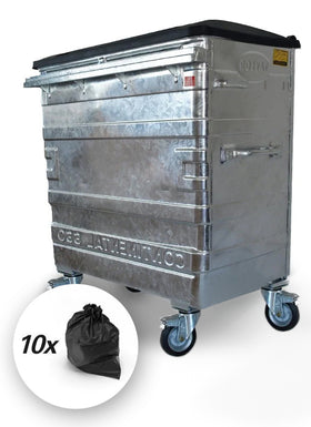 capacity of a metal 280 litre wheelie bin