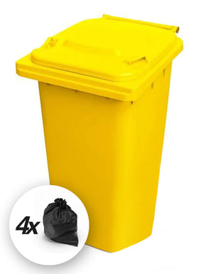 capacity of a plastic yellow 240 litre wheelie bin