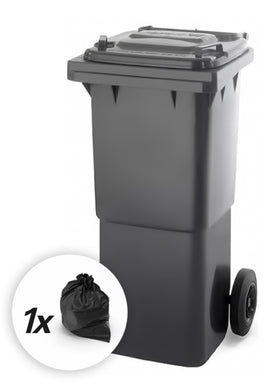 60 Litre Wheelie Bin In Black