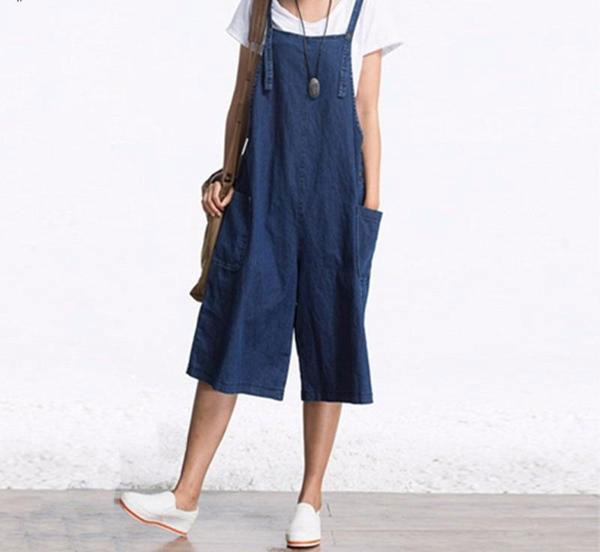 Lizzy - Wide Leg Oversized Denim Overalls – Fray