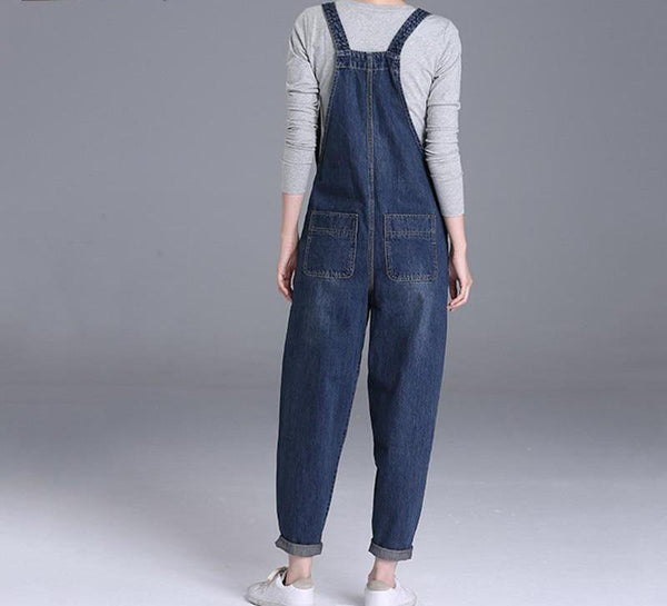 denim dungarees loose fit