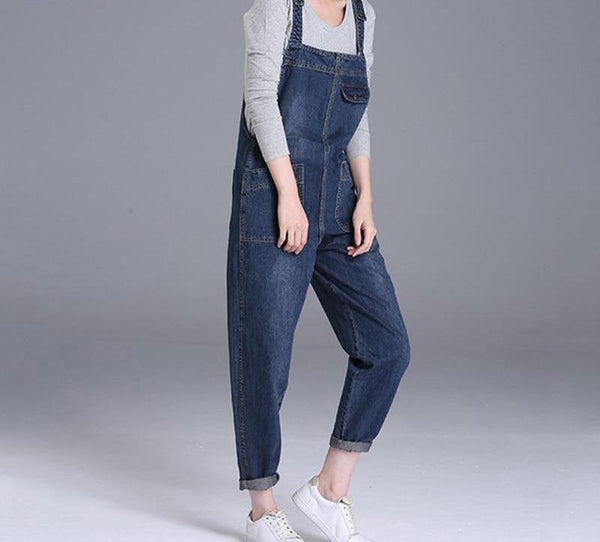 Manda - Loose Fit Denim Overalls – Fray