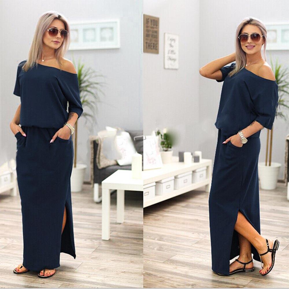 Emma™ - Side-Slit Maxi Dress with Pockets – Fray