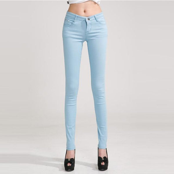 Skinny Pencil Leg Casual Stretch Jeans – Fray