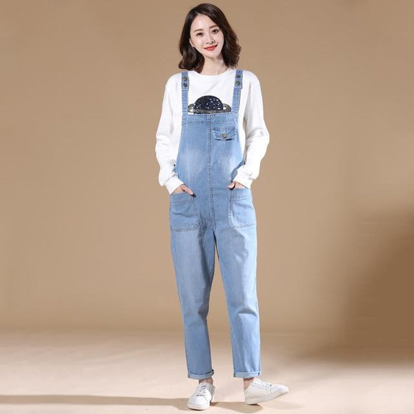 Manda - Loose Fit Denim Overalls – Fray