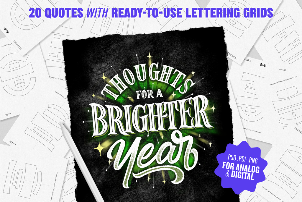 Letter-by-letter brush lettering workbook (PDF download) / Ligatures YYZ