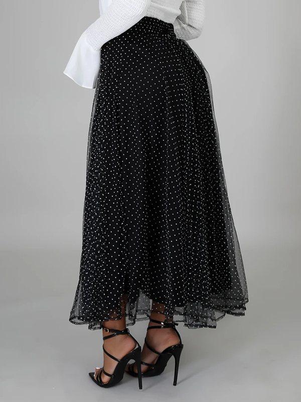 Polka Dot Sheer Skirt - clearance