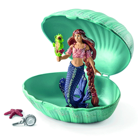 Schleich 70563 Mermaid with Baby Seahorse in Shell New Release 2018