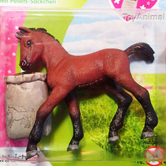 Andalusian foal with sack of horse pellets  Schleich 82925  Introduced: 2015; Retired: 2015   Special Edition Schleich Bayala Magazine Editions - In late 2014 and early 2015, three special magazines were issued with the title "Pferdehof" ( Horse farm ).