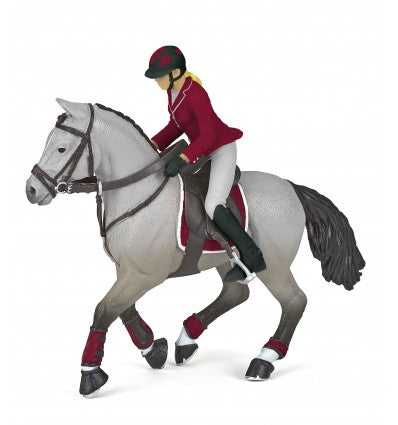 Papo Competition horse with riding girl 51563   