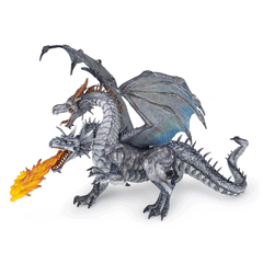 Papo Dragon Two Headed Silver 38998