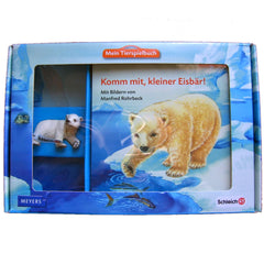 Polar Bear Cub  Schleich 82817   Introduced: 2012; Retired: 2012  In 2012 Schleich provided animals for a cooperative children's book series called Mein Tierspielbuch produced with the publishing company Meyer.