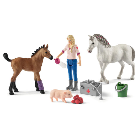 Schleich Vet Visit with Mare and Foal 42486