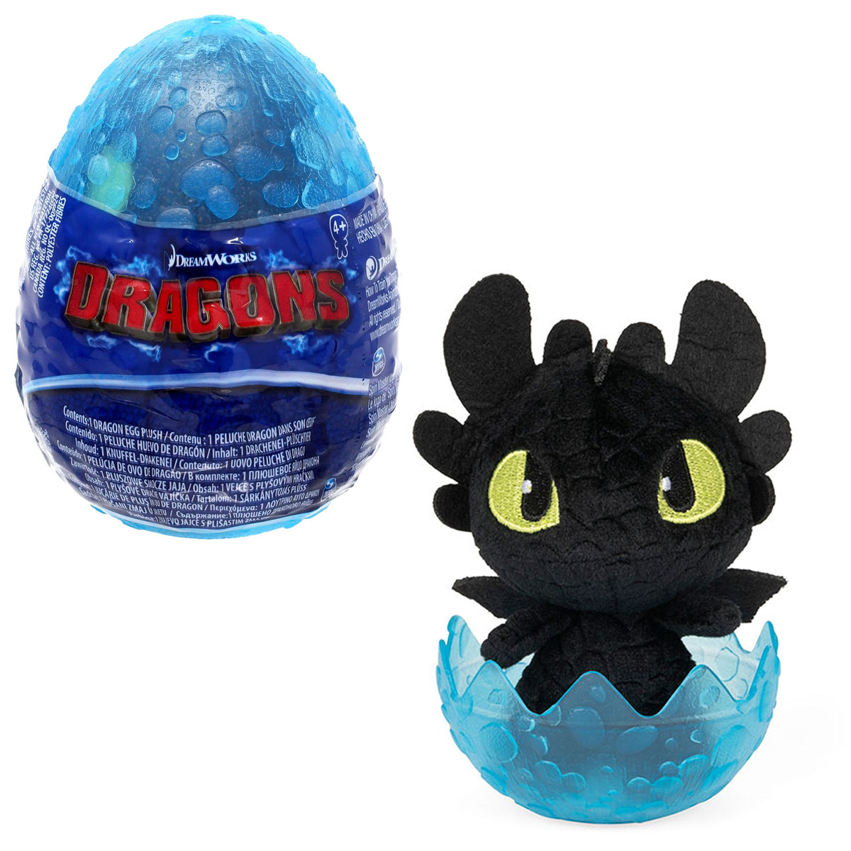 How to Train Your Dragon Plush Dragon Egg - Toothless – Animal Kingdoms ...