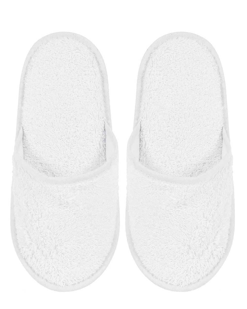 white towelling slippers