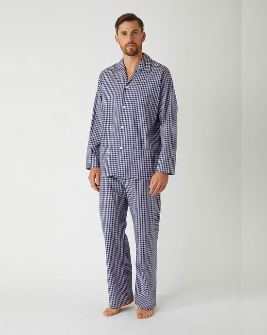 Men's White Classic Cotton Pyjamas | Bonsoir of London