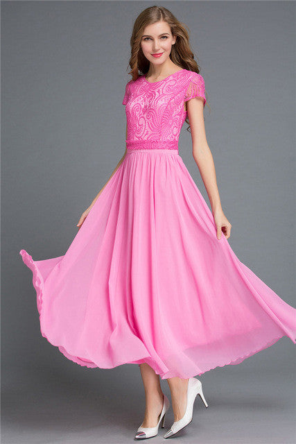 ladies pink lace dress