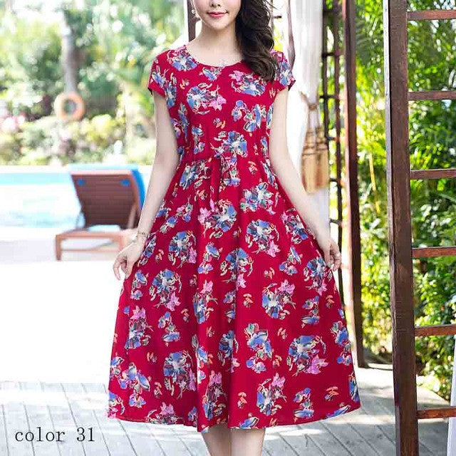 plus size women's cotton summer dresses 